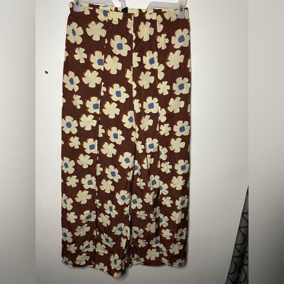 Cider Pants - Retro/hippie, floral flare, pants, size medium chino